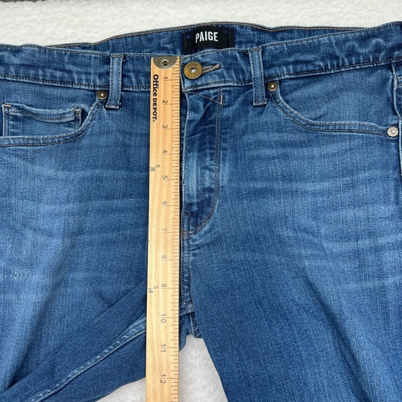 Paige Jeans Mens 33 Lennox Straight Stretch Dark Casual Minimalist Basic - Picture 5 of 9